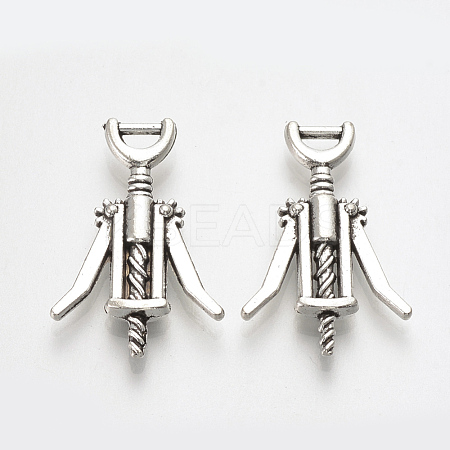 Tibetan Style Alloy Pendants TIBE-T010-26AS-RS-1