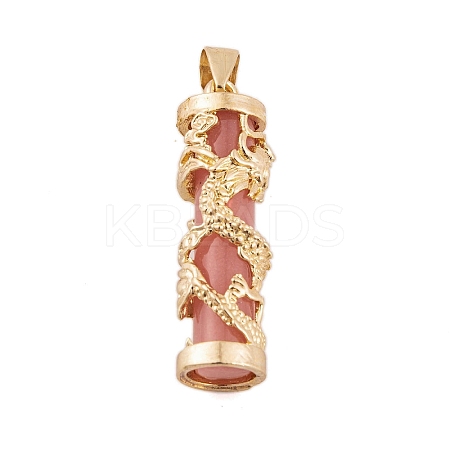Synthetic Luminous Stone Column Pendants FIND-C058-01G-04-1