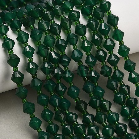 Natural Green Chalcedony Beads Strands GG-NH0004-C01-1