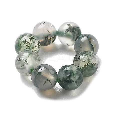 Natural Moss Agate Beads G-P557-01E-1