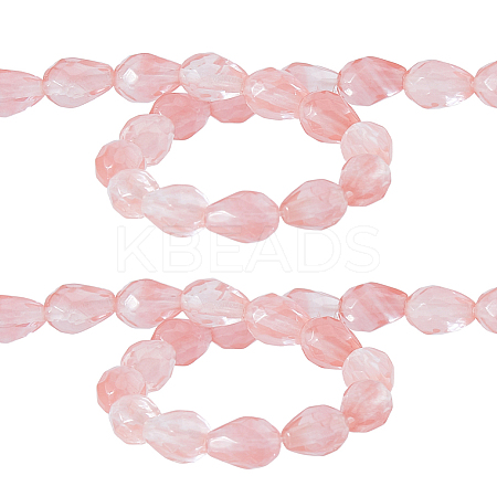2 Strands Cherry Quartz Glass Beads Strands G-FH0002-40-1