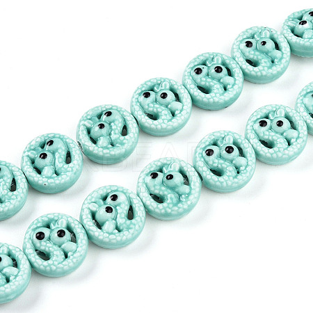 Handmade Porcelain Bead Strands PORC-N011-01B-1