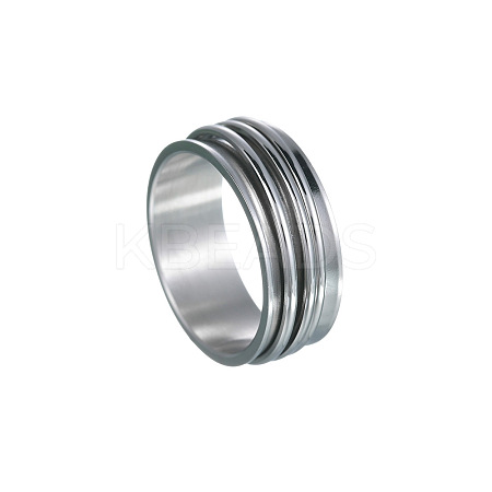 201 Stainless Steel Wide Band Rotating Finger Rings FS-WGEF0B4-07-1
