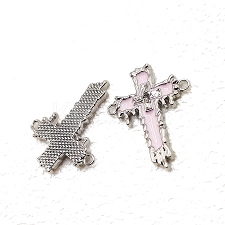 Stainless Steel Enamel Religion Connector Charms PW-WGCB49C-01-1