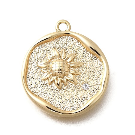 Brass Micro Pave Cubic Zirconia Pendants LS-KK-Q035-16A-G-1