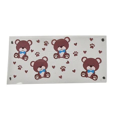 Clear Film Animal Theme Rub on Transfer Stickers for Glass Cups STIC-P009-A01-1