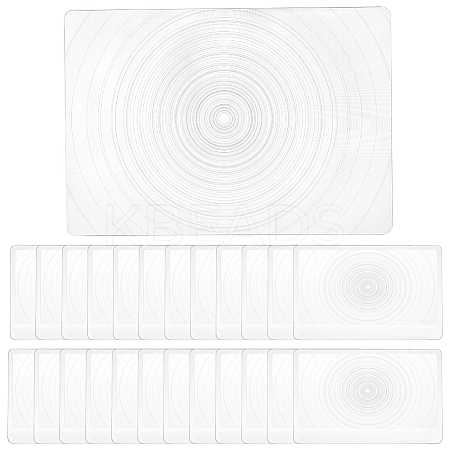 AHADEMAKER 25Pcs 2 Style PVC Plasic Portable Magnifying Lenses TOOL-GA0001-65-1