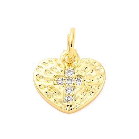 Brass Micro Pave Cubic Zirconia Pendants KK-D325-42G-1