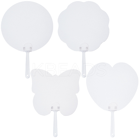16Pcs 4 Styles Paper Hand Held Fan DIY-GF0010-32-1