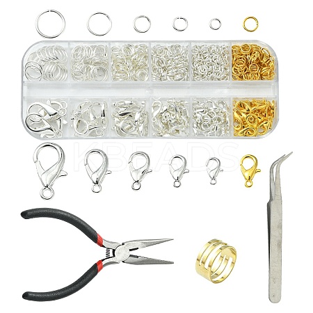 70Pcs 6 Style Zinc Alloy Lobster Claw Clasps DIY-YW0006-92-1