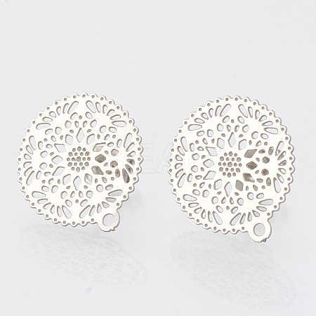 Non-Tarnish 304 Stainless Steel Stud Earring Findings STAS-S079-31B-1
