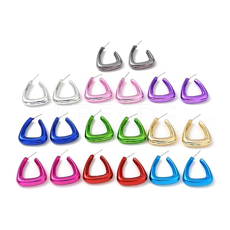 Triangle Acrylic Stud Earrings EJEW-P251-06-1