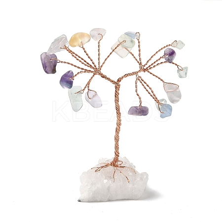 Natural Fluorite Chips Tree of Life Decorations DJEW-P022-01B-05-1