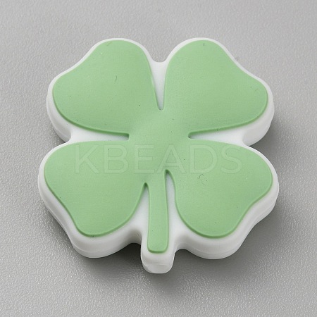 Clover Food Grade Eco-Friendly Silicone Beads SIL-WH0014-29B-1