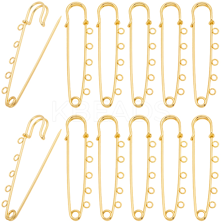 30Pcs Iron Brooch Findings  FIND-SC0020-46G-1