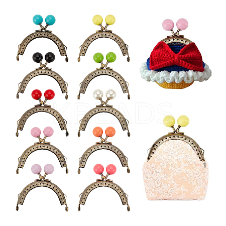 10Pcs 10 Colors Iron Kiss Lock Bag Handle FIND-UN0016-59AB-1