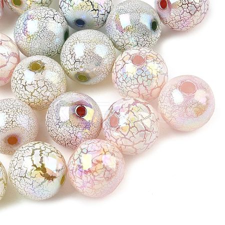 UV Plating Spray Painted Acrylic Beads AC-CBA4D01-03-1