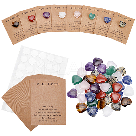 40Pcs Natural Gemstone Healing Stones DJEW-UN0001-03B-1