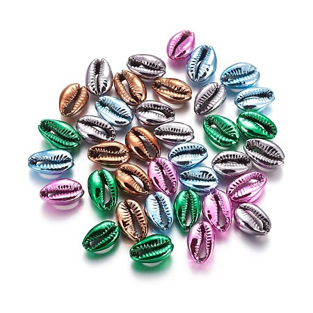 Electroplated Cowrie Shell Beads SSHEL-X0002-01-1
