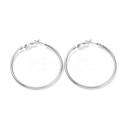 Non-Tarnish Ring 304 Stainless Steel Hoop Earrings for Women Men EJEW-B049-02E-P-1