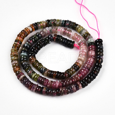 Natural Multicolor Tourmaline Beads Strands G-T140-03-1