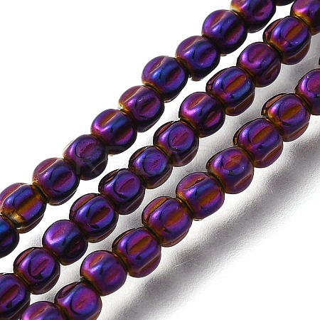 Electroplated Synthetic Non-magnetic Hematite Beads Strands G-C154-A01-01F-1