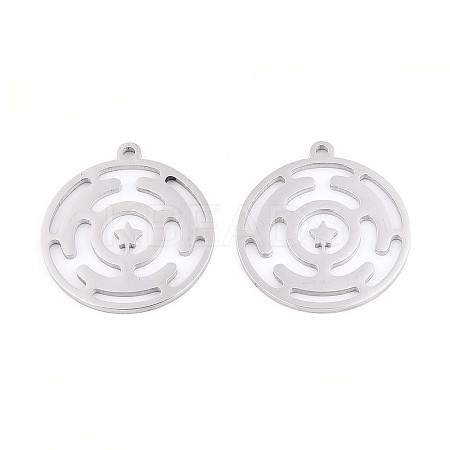 304 Stainless Steel Pendants STAS-N108-40P-1