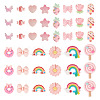 70Pcs 14 Styles Opaque & Trasnaprent Resin Cabochons RESI-TA0004-77-1