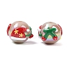 Christmas UV Plating Opaque Acrylic Beads OACR-H057-01C-1