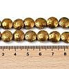 Electroplated Natural Lava Rock Beads Strands G-K388-01D-4