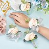 4pcs 2 Style Silk Ribbon Wrist Corsage AJEW-CA0002-74-3