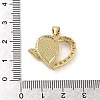 Brass Micro Pave Clear Cubic Zirconia Pendants KK-A221-19G-G-3