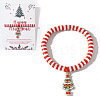 Elegant Christmas Handmade Polymer Clay Heishi Beaded Stretch Bracelets MV9996-32-1