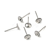 Tarnish Resistant 304 Stainless Steel Post Stud Earring Findings STAS-R063-50-3