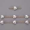 Handmade ABS Plastic Imitation Pearl Beaded Chains STAS-T052-39G-2