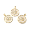 Natural White Shell Sun Pendants BSHE-Z003-08G-2
