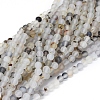 Natural Dendritic Agate Beads Strands G-D0005-21-4mm-1