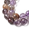 Natural Purple Phantom Quartz Purple Lodolite Quartz Round Beads Strands G-Z127-B01-10mm-4