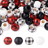 Craftdady 100Pcs 4 Style Wood Beads WOOD-CD0001-18-7