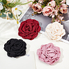 4Pcs 4 Colors Polyester 3D Flower Wrap Choker Necklaces for Women NJEW-SP0001-13-3