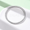 304 Stainless Steel with Clear Cubic Zirconia Link Chain Bracelets for Women BJEW-G754-02P-2