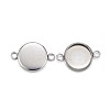 Tarnish Resistant 304 Stainless Steel Cabochon Connector Settings LS-X-STAS-G127-14-10mm-P-1