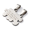 201 Stainless Steel Pendants STAS-Q342-49P-2
