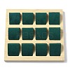 12-Slot Rectangle Wood Earring Display Stands LS-EDIS-R027-04G-1