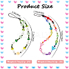 2 Styles Rainbow Resin Beaded Mobile Phone Lanyard Wrist Strap HJEW-GF0001-46-2