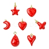 7Pcs 7 Styles Brass Pendants KK-CJ0003-59-1