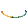 Dyed Natural Freshwater Shell Nuggets Beaded Chakra Necklaces NJEW-JN05486-2