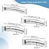 8Pcs 4 Styles 316 Surgical Stainless Steel & 304 Stainless Steel Bayonet Clasps STAS-GA0001-55-2