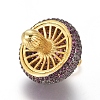Brass Micro Pave Cubic Zirconia Pendants ZIRC-L085-80BG-3