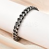 667 Stainless Steel Curb Chain Bracelets for Men Women BJEW-D367-02-1